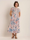 Brakeburn Eirini Bodice Tiered Maxi Dress In Multi