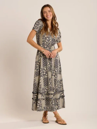 Brakeburn Katerina Printed Maxi Dress In Blue