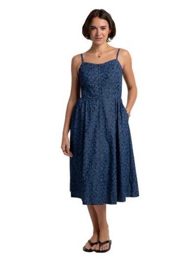 Brakeburn Mari Midi Dress In Blue