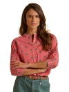 Brakeburn Sara 3/4 Sleeve Round Neck Shirt In Pink