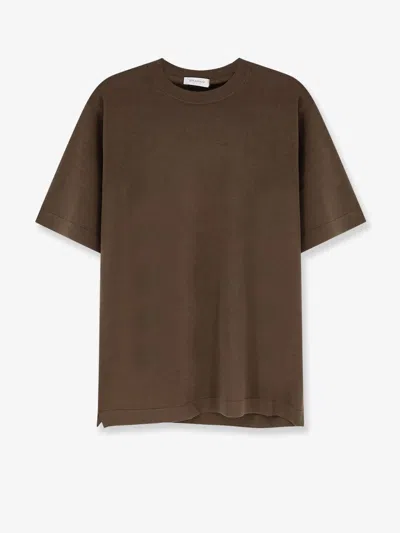 Bramani Cashmere Cotton And Silk Blend T-shirt In Green