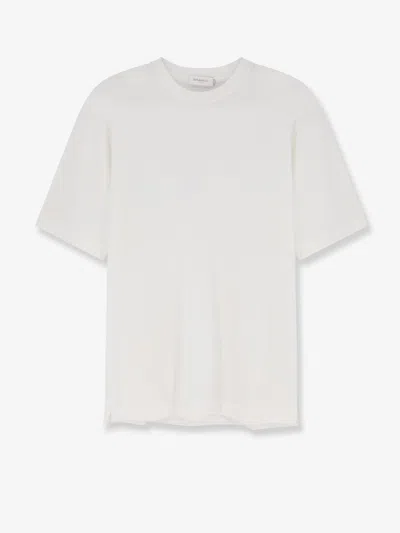 Bramani Cashmere Cotton And Silk Blend T-shirt In White