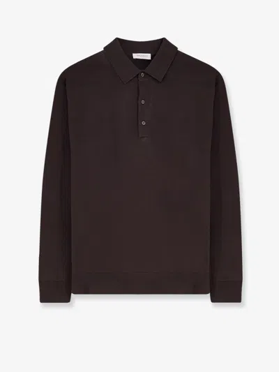 Bramani Cashmere Wool Polo Sweater In Black