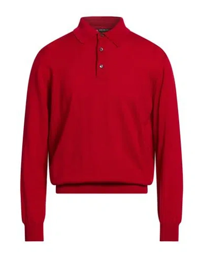 Bramante Man Sweater Brick Size 50 Merino Wool In Red