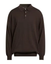 Bramante Man Sweater Dark Brown Size 50 Virgin Wool