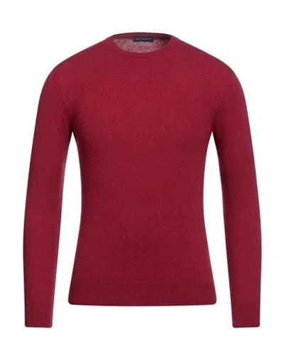Bramante Man Sweater Garnet Size M Merino Wool, Cashmere In Red