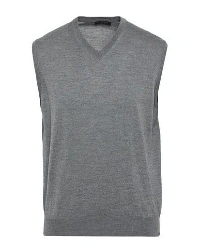 Bramante Man Sweater Grey Size 50 Merino Wool In Gray