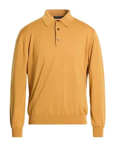 Bramante Man Sweater Marigold Size 40 Merino Wool In Brown