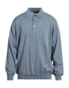 Bramante Man Sweater Sky Blue Size 48 Virgin Wool