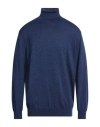 Bramante Man Turtleneck Blue Size 46 Virgin Wool In Blue