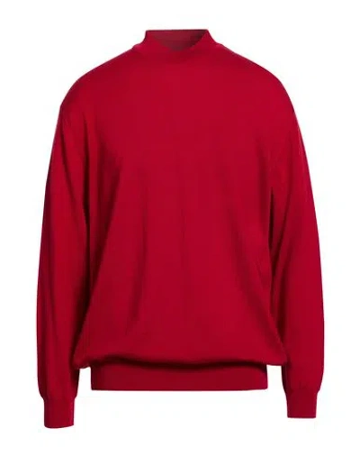 Bramante Man Turtleneck Brick Size 50 Virgin Wool In Red