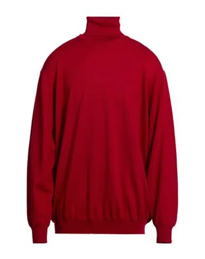 Bramante Man Turtleneck Brick Size 50 Virgin Wool In Red