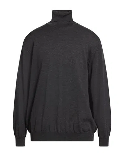 Bramante Man Turtleneck Charcoal Size 46 Virgin Wool In Gray