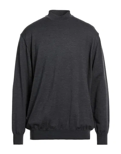 Bramante Man Turtleneck Charcoal Size 50 Virgin Wool In Gray