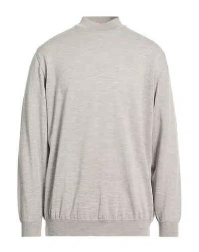Bramante Man Turtleneck Light Grey Size 46 Merino Wool In Gray