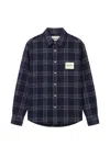 Bram's Fruit Check Flannel Shirt In Blue