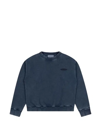 Bram's Fruit Distressed Slogan-print Sweater In Blue