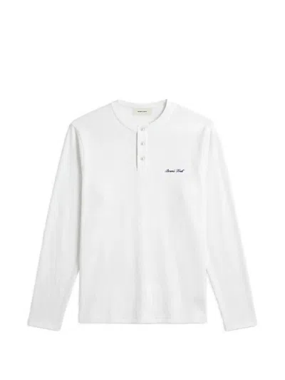 Bram's Fruit Henley Logo-embroidered T-shirt In White