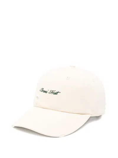 Bram's Fruit Logo-detail Cap In White