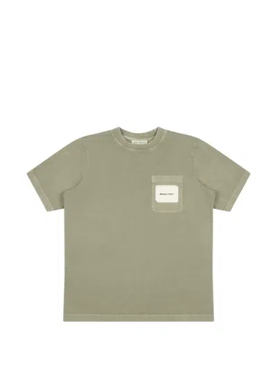 Bram's Fruit Logo-patch Chest-pocket T-shirt In Gray