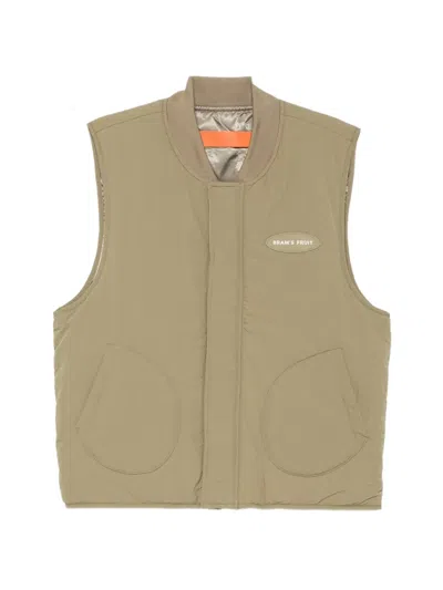 Bram's Fruit Logo-patch Reversible Gilet In Green