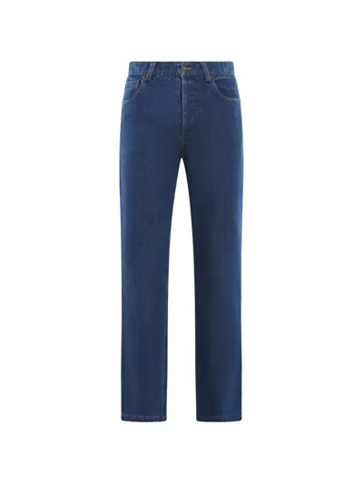 Bram's Fruit Logo-patch Straight-leg Jeans In Blue