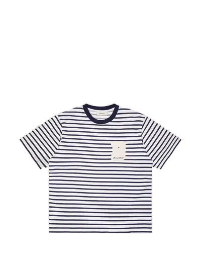 Bram's Fruit Logo-patch Striped T-shirt In Multi