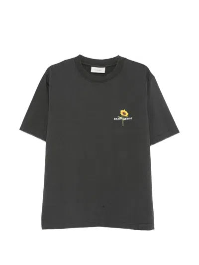 Bram's Fruit Sunflower-print T-shirt In Grey
