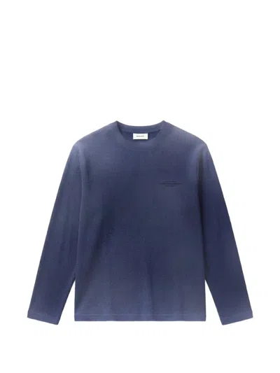 Bram's Fruit Waffle-knit Long-sleeve T-shirt In Blue