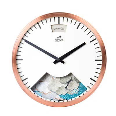 Bramwell Brown Clocks Rose Gold Weather Art Clock - Copper Plated