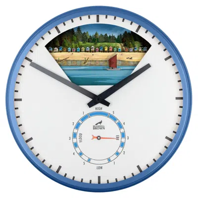 Bramwell Brown Clocks Wells-next-the-sea, Norfolk - Limited Edition Tide Clock - Summer Blue