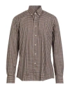 Brancaccio Man Shirt Beige Size 17 Cotton