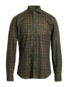 Brancaccio Man Shirt Military Green Size 15 ½ Cotton In Green