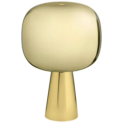Pre-owned Branch Ghidini 1961 Dusk Dawn Table Lamp A In Polished Brass Finish In Sand