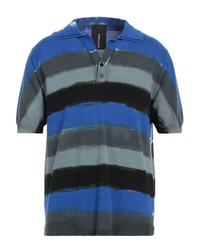 Brand Unique Man Sweater Azure Size 40 Cotton In Blue