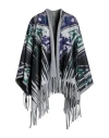 Brand Unique Woman Capes & Ponchos Grey Size Onesize Polyester In Grey