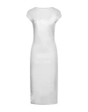 Brand Unique Woman Midi Dress Silver Size 1 Polyester, Polyamide In Silver