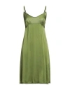 Brand Unique Woman Mini Dress Military Green Size 2 Viscose