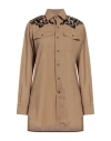 Brand Unique Woman Shirt Khaki Size 1 Cotton In Beige
