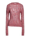 Brand Unique Woman Sweater Magenta Size 2 Acrylic, Polyamide, Mohair Wool In Magenta