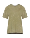 Brand Unique Woman T-shirt Military Green Size 4 Cotton In Green
