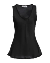 Brand Unique Woman Top Black Size 1 Viscose In Black