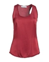 Brand Unique Woman Top Brick Red Size 3 Viscose