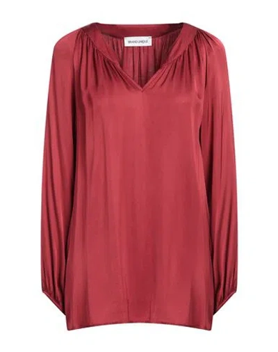 Brand Unique Woman Top Brick Red Size 1 Viscose