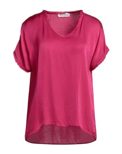 Brand Unique Woman Top Fuchsia Size 0 Viscose In Pink