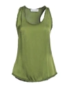 Brand Unique Woman Top Military Green Size 0 Viscose In Green