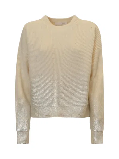 Brand Unique Wool Sweater In Metallic