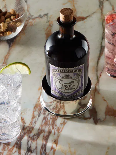 Brandimarte Hammered Sterling Silver Coaster  Abask Luxury Gift In Metallic