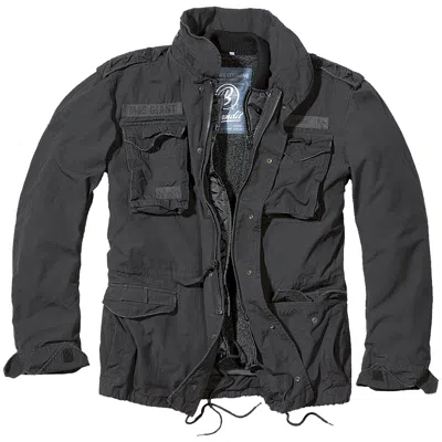 Pre-owned Brandit M65 Giant Mens Field Jacket Warm Police Coat Security Liner Parka Black