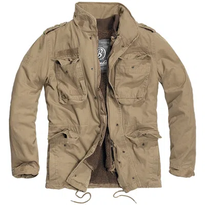 Pre-owned Brandit M65 Giant Military Field Jacket Warm Mens Liner Vintage Army Coat Camel In Coyote